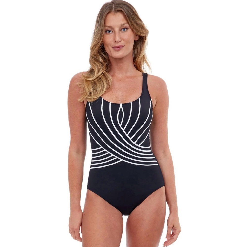 Gottex Embrace Full Coverage Square Neck One Piece Swimsuit Women’s size 6